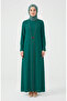 Stone Embellished Hijab Dress 6273-04 Emerald Green - 3