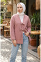 Bouquet Fabric Tied Winter Cap 2234-04 Dried Rose - 2