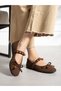 Voya Brown Helmeted Velcro Women's Ballerinas - 3