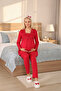 Lace Detailed Cotton Long Sleeve Maternity Pajama Set - 2