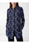 Lcw grace navy floral women's shirt tunic - 3