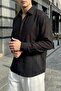 Portela Men's 100% Cotton Premium Oversize Men's Black Shirt - 3
