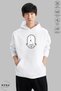 Unisex Hoodie Cancer Crab Printed Hooded Oversize 100% Cotton Combed Cotton Sweatshirt