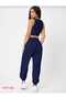 3 Pieces of Gray, Navy Blue, and Black Comfortable Fit Elastic Waistband Sweatpants - 3