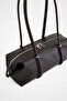 Solene Brown Cylinder Faux Leather Shoulder Bag - 3