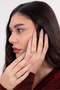 Women's Flower Model Adjustable Ring Gold Silver Color Stainless Stylish Design Steel Look Jewelry - 4