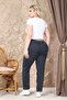 Smoked Elastic Waist Comfortable Fit Plus Size Women's Jeans - 7