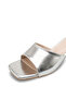 Aurora Sia Women's Heeled Slippers 0012203 Silver Rustic - 2