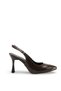 Siri Vita Women's Pointed Toe Open Back Thin Heeled Shoes 00121303 Brown Rustic - 3