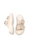 Talitha Aria Women's Double Buckle Slippers 0012410 Beige Rustic - 5