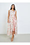 Pink Printed Asymmetric Hem Sleeveless Maxi Dress - 3