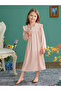 Girls Ruffle Neck Long Sleeve Night Dress