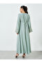 Green Embroidered A-Line Jalabiya - 5