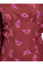 Burgundy Paisley Print Maxi Dress - 4