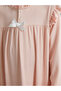 Girls Ruffle Neck Long Sleeve Night Dress - 4