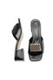 Vesper Mina Women's Heeled Slippers 0012204 Black Patent Leather - 4