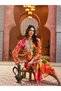 Floral Print Embroidered Neck Abaya Dress - 2