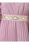 Lilac Wide Leg Pleated Jumpsuit with Lurex Detail - 3