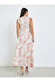 Pink Printed Asymmetric Hem Sleeveless Maxi Dress - 5