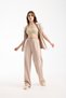 Casual Tracksuit Set with Zero Sleeve Vest, Jessica Garnili, Comfortable Cut, Women's Daily Sports Set, Oversize - 4
