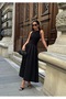 Top Part Flexible Viscose Fabric Skirt Part Atlas Woven Fabric Dress