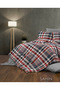Youth Room and Children's Room Plaid Pattern Concept New Year's Duvet Cover Set with Single Elastic Sheets - 2
