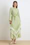 Layered Skirted Chiffon Dress with Gathered Waist Çağla 9428-E - 3