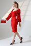 Princess Sleeve Double Breasted Collar Midi Dress - 3