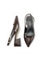 Alya Fia Women's Pointed Toe Open Back Heeled Shoes 001295 Brown Rustic - 3