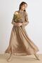 Drawstring and Lace Detailed Waist Gathered Dress Kamel 9434-E - 3
