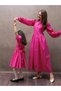 Pleated Fuchsia Polka Dot Poplin Mother and Daughter Flared Dress Outfit (SOLD INDIVIDUALLY) - 7