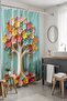 Bathroom Curtain, Colorful Tree Pattern Shower Curtain, Bathtub Curtain 175X200Cm - 2