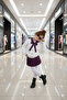 Pleated Bow Flared Holiday Outfit for Girls - 4