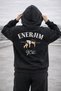 Lıvo I Have No Energy Printed Oversize Hooded Tracksuit Set – Travel Color – Casual Comfortable Combination - 2