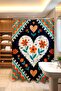 Bathroom Curtain, Ethnic Spring Heart Pattern Shower Curtain, Bathtub Curtain 175X200Cm - 3