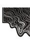 Sdt Black Gray Tones Abstract Wavy Patterned Woven Base Modern Decorative Carpet Sdt58 - 4
