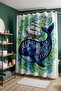 Bathroom Curtain, Blue Journey Patterned Shower Curtain, Bathtub Curtain 175X200Cm