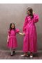 Pleated Fuchsia Polka Dot Poplin Mother and Daughter Flared Dress Outfit (SOLD INDIVIDUALLY) - 6