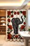 Bathroom Curtain, Ethnic Elephant Patterned Shower Curtain, Bathtub Curtain 175X200Cm - 3