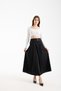 Hijab Buckle Flared Skirt 94 cm Length High Waist Pleated Long Women's Stylish Skirt - 3
