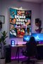 Gta Vice City – Anime Movie Character Themed Quality Fabric, Room Decor Tapestry Wall Carpet - 2