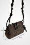 Suede Valeria Brown Knitted Textured Crossbody and Shoulder Bag - 5