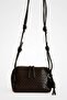 Valeria Mini Brown Knitted Textured Crossbody and Shoulder Bag - 2