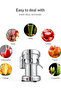 Commercial Automatic Juicer 550W Electric Fruit and Vegetable Juice Extractor, Stainless Steel - 3