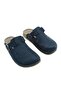 Women's Navy Blue Orthopedic Daily Slippers with Buckle – Narrow Fit Comfortable Daily Home & Work Slippers