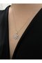 Zircon Stone Snowflake Flower Necklace - Silver Color Elegant Sparkling Women's Necklace - 2