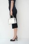 White - Women's Handbag with White Logo Sp1133