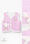2-Piece Baby Girl Vest Set, Jacquard Heart Pattern, Cotton, Snap Fasteners, Elephant Printed Baby Vest, Seasonal - 6