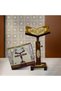 Turkish Made Holy Qur'an Stand Adjustable Wooden Rehal with Wheels –Natural Wood Islamic Book Holder - 2