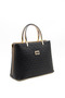 Black - Women's Handbag with S.Nut Logo Sp924 - 2